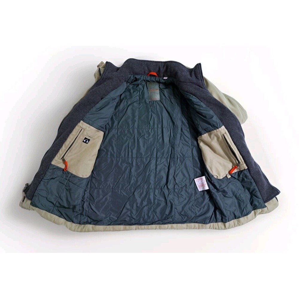 Marc New York Soft Shell Bomber Jacket Men XL Khaki Fleece Lined Coat Harrington - Picture 8 of 15